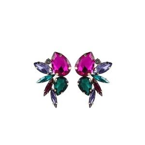 Colorful rhinestones crystal earrings